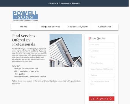 Powell and sons phone number - 1 review. US. Feb 16, 2024. Buyer beware! I did a search for gutter repair in my area and ended up with multiple phone calls for days about windows and doors. This is not a real …